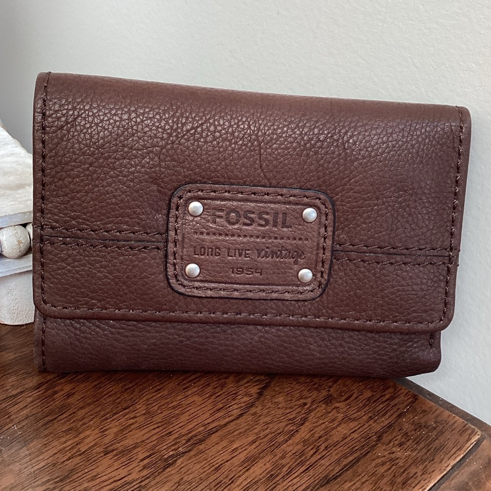 Fossil Vintage Brown cowhide Leather Wallet